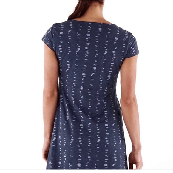 Toad & Co. Women’s Rosemarie Printed Tencel Blend Dress Small Navy Blue - Picture 7 of 14